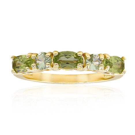 Anillo en plata con Peridoto de Birmania