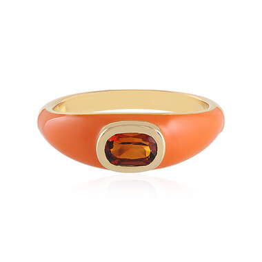 Anello in argento con Citrino Brandy