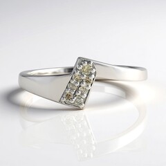 Anello in argento con Diamante Champagne I2