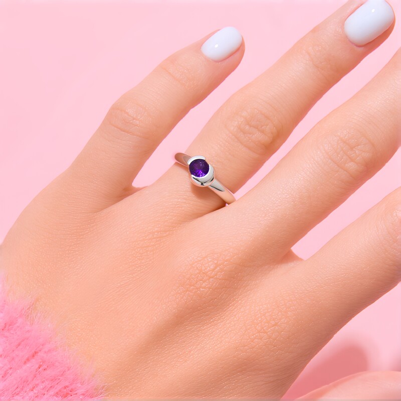 Bague en argent et Améthyste d'Uruguay (Pallanova)