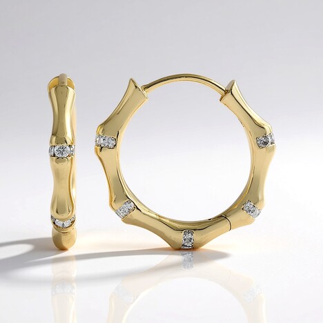 Orecchini in oro con Diamante I2 (H) (de Melo Gold)