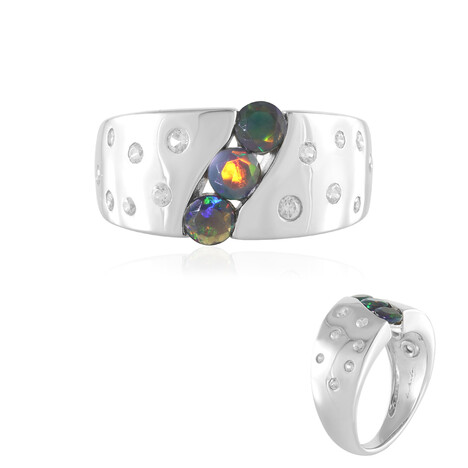 Bague en argent et Opale Mezezo (de Melo Essence)