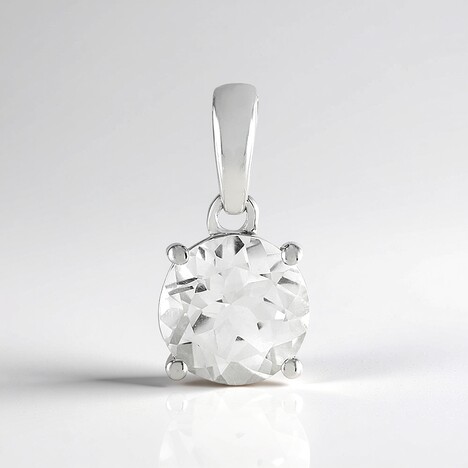 Ciondolo in argento con Topazio Bianco