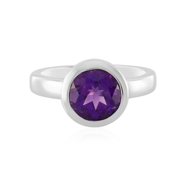 Anello in argento con Ametista Uruguay (MONOSONO COLLECTION)