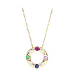 Gouden halsketting met een AAA Mozambique robijn (CIRARI)