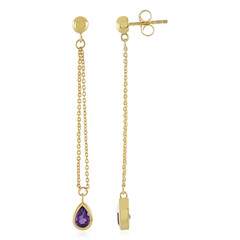 Zambian Amethyst Silver Earrings