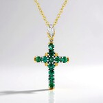 Collana in argento con Smeraldo Zambia (Gems en Vogue)