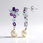 Orecchini in argento con Perla d'Acqua Dolce Bianca