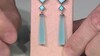 Zilveren oorbellen met Blauwe chalcedonen (KM by Juwelo)