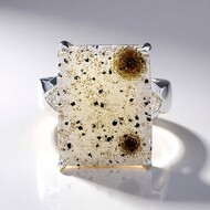 Bague en argent et Agate étincelante