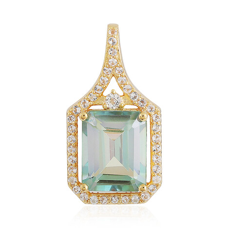 Bergsee-Quarz-Silberanhänger