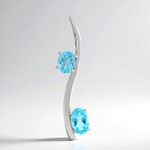 Ciondolo in argento con Apatite Blu (Pallanova)