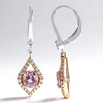 Orecchini in oro con Spinello Birmano Rosa (CIRARI)
