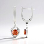 Orecchini in argento con Sfalerite