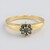 Anello placcato in oro con Diamante Fancy