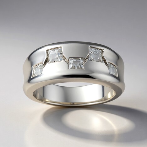 Anello in argento con Topazio Bianco