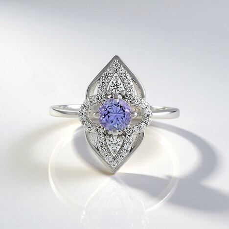Anello in argento con Tanzanite (non riscaldata)