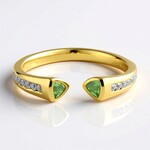 Anello in argento con Tsavorite della Tanzania (de Melo)