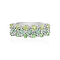 Anello in argento con Tsavorite della Tanzania