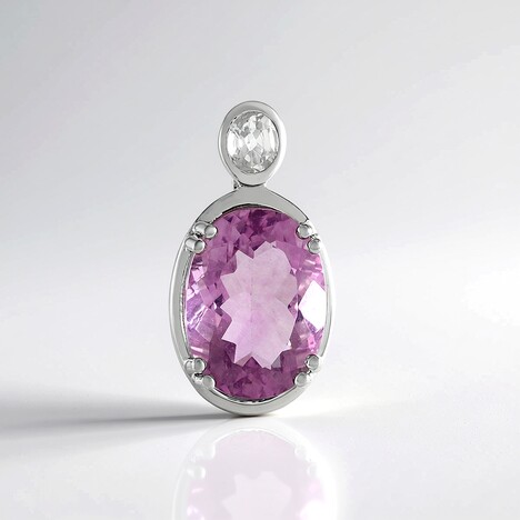 Ciondolo in argento con Fluorite Rosa