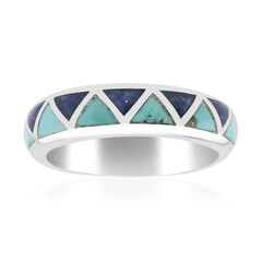 Zilveren ring met Blauwe Kingman Mohave Turkooisen (Jones Lee)
