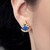Blue Sapphire Silver Earrings (Gems en Vogue)