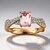 Anello in oro con Berillo Rosa non riscaldato