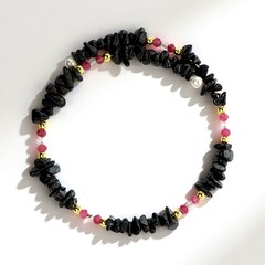 Bracciale in acciaio con Ematite Nera