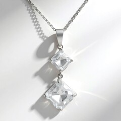 Collana in argento con Topazio Bianco