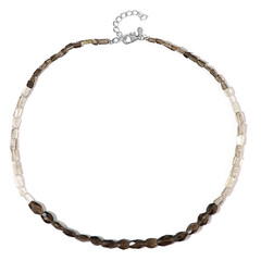 Collana in argento con Quarzo Fumè