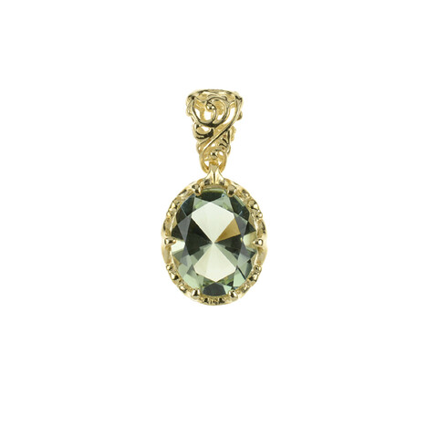 Grüner Amethyst-Goldanhänger (dagen)