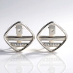 Orecchini in argento con Topazio Bianco (MONOSONO COLLECTION)