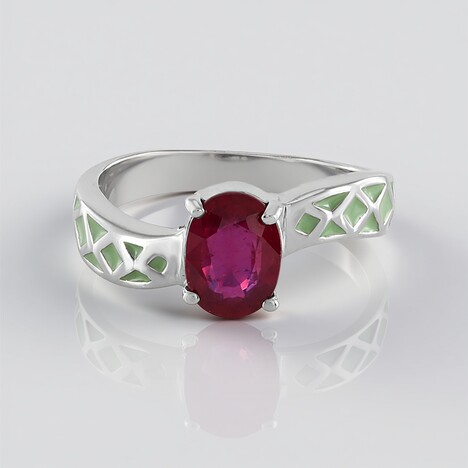 Anello in argento con Rubino Bemainty