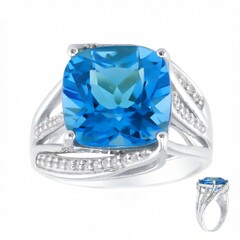 Anillo en oro con Topacio de Marambaia