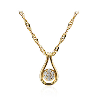 Collana in argento con Diamante I3 (I)