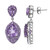 Boucles d'oreilles en argent et Améthyste Rose de France