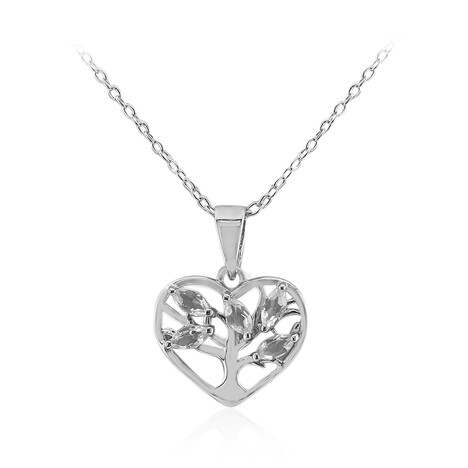 Weißer Topas-Silberhalskette