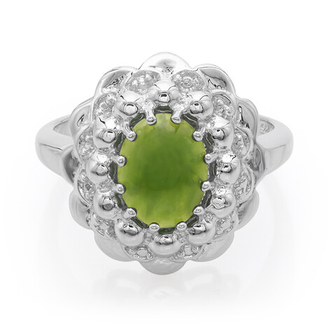 Kaiserlicher Chrysopras-Silberring