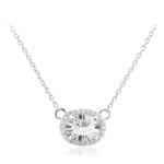 Collar en plata con Topacio blanco