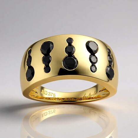 Anello in oro con Diamante Nero (de Melo Gold)