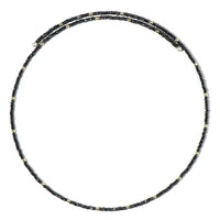 Collana rigida in acciaio con Ematite Nera (Riya)