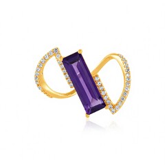 Sambia-Amethyst-Silberring (de Melo Essence)
