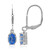 Boucles d'oreilles en argent et Topaze Bleue Indigo