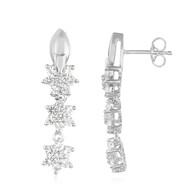 Pendientes en plata con Topacio blanco