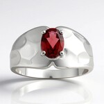 Anello in argento con Granato Roshoite (Pallanova)