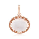 Zilveren hanger met een rozen kwarts