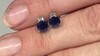 Pendientes en oro con Zafiro azul Ceylon