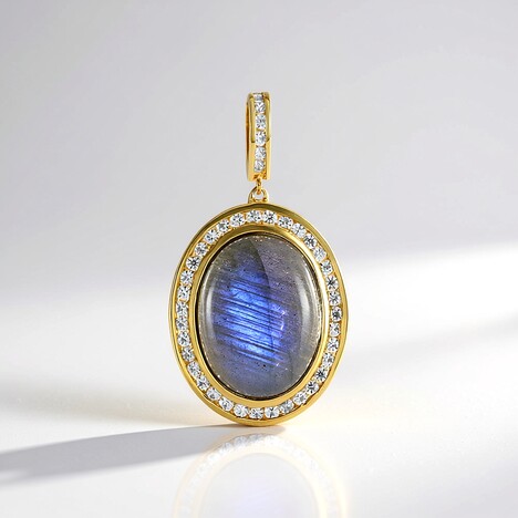 Ciondolo in argento con Labradorite (Adela Silber)