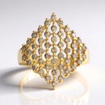 Anello in oro con Diamante Cioccolato I2 (SUHANA)
