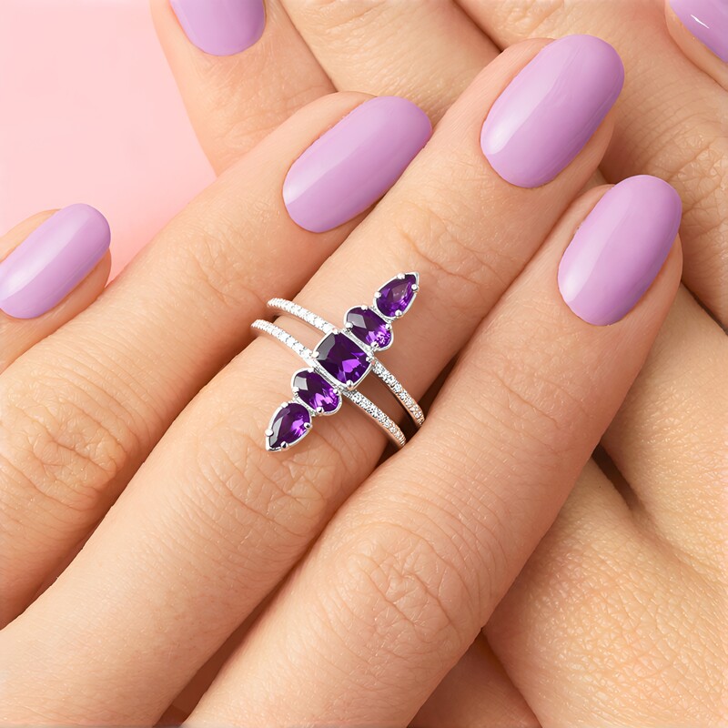 Siberian Amethyst Silver Ring